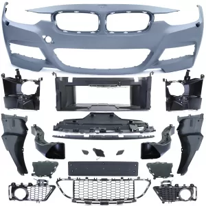 Sport front bumper with grille suitable for 3 Series BMW F30 Sedan F31 Touring 11-15-image-6327884