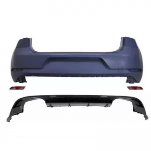 Rear Bumper suitable for VW Golf VII (7) 13-19 Upgrade to R 7.5 Look 17-19-image-6327980