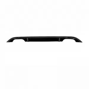 Rear Bumper Diffuser suitable for VW Golf VII (7) 13-17 R-Look for Normal & GTI Bumper with 2 Double Exhaust Left & Right Glossy Black from ABS Plastic 1pc-image-6328141