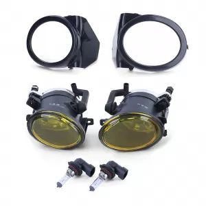 Front bumper sport + ABE + yellow fog lights for BMW E46 Sedan Touring LCI-image-6328189