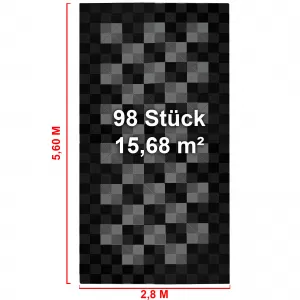 RAMROXX Performance Floor Tiles Garage Floor Floor 2.8mx5.6m Black Grey Set2-image-6328202