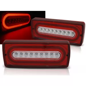 LED TAIL LIGHTS RED WHITE fits MERCEDES W463 G-KLASA 90-12