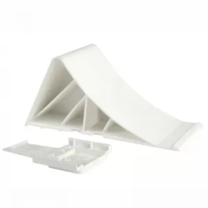 Plastic Wheel Wedge White 22 x 9 x 10cm EAL 10655 1 Pc-image-6328386