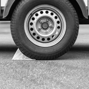 Plastic Wheel Wedge White 22 x 9 x 10cm EAL 10655 1 Pc-image-6328387