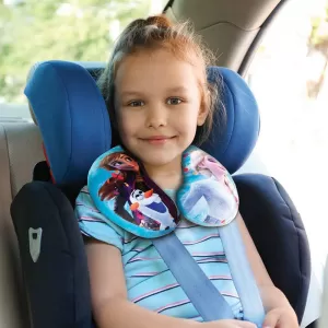 Travel Neck Pillow suitable for Kids Anna / Elsa / Olaf Frozen The Movie 27cm x 23cm Blue 1 Piece-image-6328393