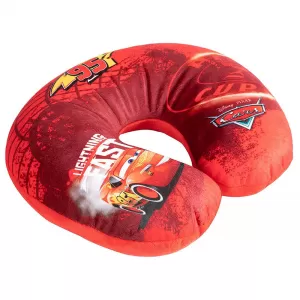 Travel Neck Pillow suitable for Kids Cars McQueen Lightning Fast 27cm x 23cm Blue 1 Piece-image-6328398