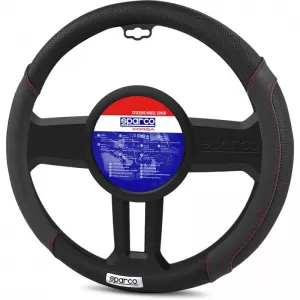 Steering Wheel Cover Black / Red Sparco Medium 38cm