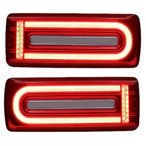 LED Lightbar Upgrade Tail Lights Red Clear for Mercedes G Model W463 2000-2018-image-6328694