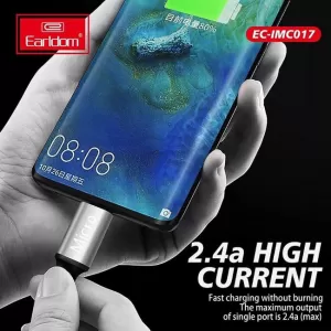 Charging Cable & Data USB Earldom EC-IMC017 3 In 1 Carbon 1.2m 1 Piece-image-6328993