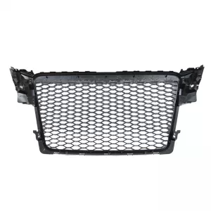 Front Grille suitable for Audi A4 B8 08-11 RS4 Look Honeycomb Glossy Black 1 Pc-image-6329181