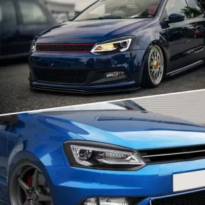 Headlights Set Suitable for VW Polo 6R/6C 09-17 DRL Tube & Dynamic Signal H7 With Motor V-Land-image-6329241