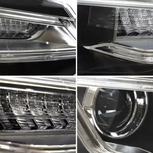 Headlights Set Suitable for VW Polo 6R/6C 09-17 DRL Tube & Dynamic Signal H7 With Motor V-Land-image-6329243
