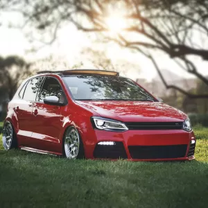 Headlights Set Suitable for VW Polo 6R/6C 09-17 DRL Tube & Dynamic Signal H7 With Motor V-Land-image-6329245