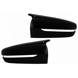 Mirror Covers suitable for BMW 3 Series G20 G21 G28 2017+ M4 Look Glossy Black 2 Pieces-image-6329286