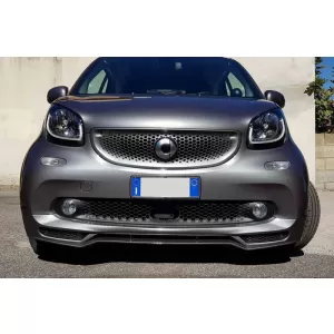 Front Spoiler suitable for Smart Fortwo 453 14-19 Brabus Look from ABS plastic-image-6329305