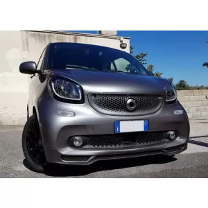 Front Spoiler suitable for Smart Fortwo 453 14-19 Brabus Look from ABS plastic-image-6329306