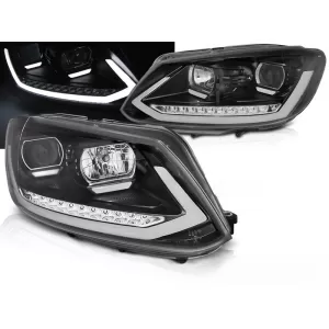 HEADLIGHTS TUBE LIGHT DRL BLACK SEQ fits VW TOURAN I 08.10-15