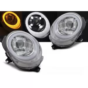 HEADLIGHTS TUBE LIGHT CHROME DRL fits MINI (COOPER) F55 / F56 / F57 14-17
