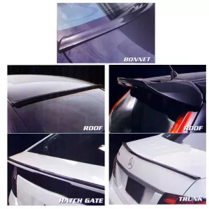Trunk Spoiler suitable for Universal Lipspoiler Black 145x3.4cm From Abs Plastic (Soft)-image-6329517