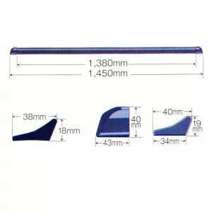 Trunk Spoiler suitable for Universal Lipspoiler Black 145x3.4cm From Abs Plastic (Soft)-image-6329518