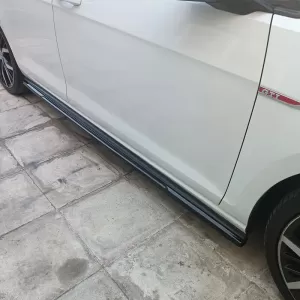 Extensii pentru Praguri laterale potrivite pentru VW Golf VII (7 & 7.5) 12-20 GTI Negru Lucios din Plastic ABS 2 Buc.-image-6329822