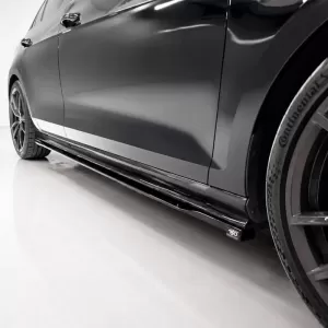 Extensii pentru Praguri laterale potrivite pentru VW Golf VII (7.5) 17-20 R / R-Line Praguri laterale Negru lucios Fabricate din plastic ABS 2 buc.-image-6329829