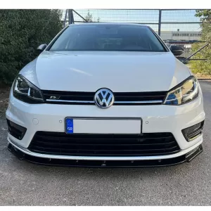 Spoiler frontal potrivit pentru VW Golf VII (7) 12-17 R & R-Line Bumper Negru Lucios-image-6329847