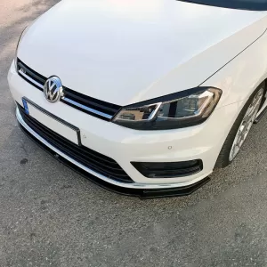 Spoiler frontal potrivit pentru VW Golf VII (7) 12-17 R & R-Line Bumper Negru Lucios-image-6329848
