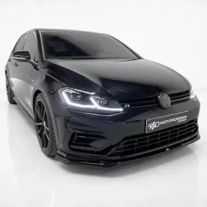 Spoiler frontal potrivit pentru VW Golf VII (7.5) 17-20 R & R-Line Bumper Negru Lucios V.2-image-6329852