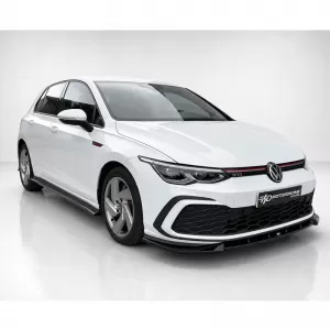 Spoiler frontal potrivit pentru VW Golf VIII (8) 19+ GTI / GTE / R-Line Bara Culoare Neagră Din Plastic Abs-image-6329859