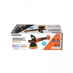 Polizor cu Acțiune Dublă Fără Fir Ø150 Cu Viteză Reglabilă BL 20V Cu Baterie 4.0A Și Încărcător Krausmann U89720-00B-image-6329862