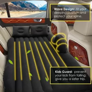 Inflatable car mattress with electrical pump