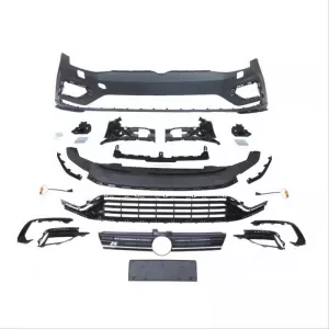 Front Bumper suitable for VW Golf VII (7) 13-17 Upgrade to R 7.5 Look 17-19 With Grille-image-6329982