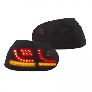 Set de stopuri potrivit pentru VW Golf V (5) 03-08 LED Dynamic Urban Style Negru Winjet-image-6330142