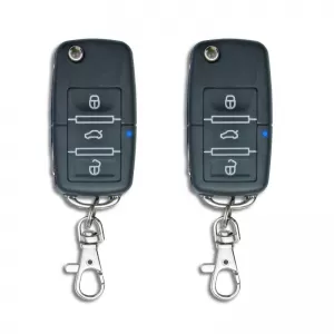 Central Locking System with 4 Motors Universal Wireless with 2 Remote Controls in Foldable Key