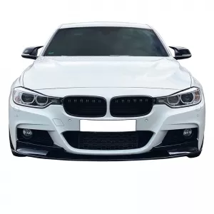 Front Spoiler suitable for BMW 3 F30/F31 11-19 M-Packet Glossy Black M Performance Design Design Look 2pc