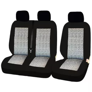 image-54-Seat Covers suitable for Vans Single-Double Black-Grey Set 7 Pieces
