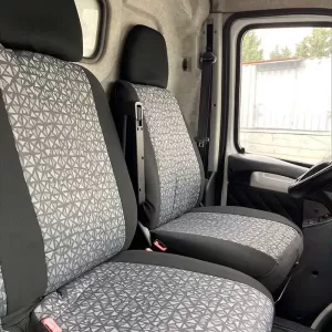 Seat Covers suitable for Vans Single-Double Black-Grey Set 7 Pieces-image-6330343