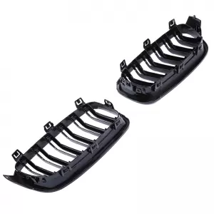 Front Grilles suitable for BMW 3 F30 / F31 11-18 M4 Look with Double Grille Glossy Black with 2 Pcs-image-6330476