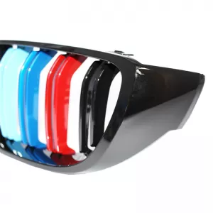 Front Grilles suitable for BMW 4 F32 / F33 / F36 13-20 M4 Look with Double Grille Tri-Color Glossy Black 2pcs-image-6330525