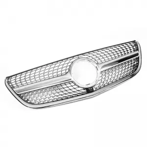 Front Grille suitable for Mercedes-Benz V-Class W447 15-19 Diamond Look Silver/Chrome 1 Pc-image-6330577