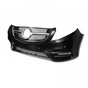 Front Grille suitable for Mercedes-Benz V-Class W447 15-19 Diamond Look Silver/Chrome 1 Pc-image-6330578
