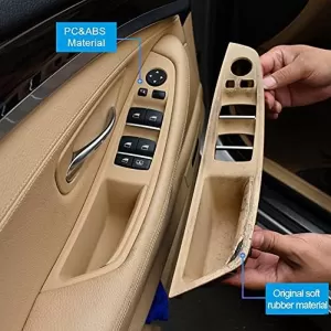 Door Handles Set (inside car) suitable for Bmw 5 F10 Front & Rear Right & Left Door 7 Pieces Beige-image-6330677