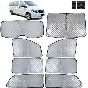 Sunshade blackout 8-piece set for Mercedes Vito W447 2014-2023-image-6330938