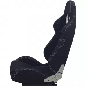 Tenzo-R Sportsitz Halbschalensitz Stoff Schwarz Grau mit 405er Laufschienen-image-6330962
