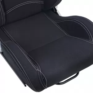 Tenzo-R Sportsitz Halbschalensitz Stoff Schwarz Grau mit 405er Laufschienen-image-6330968