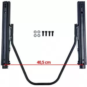 Tenzo-R Sportsitz Halbschalensitz Stoff Schwarz Grau mit 405er Laufschienen-image-6330969