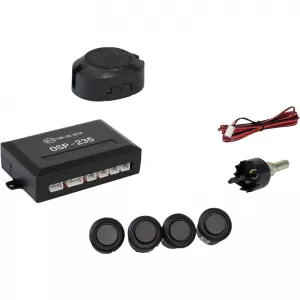 Parking Sensor PDC with 4 Sensors 18mm Black Mat with Buzzer Osio OSP-235-image-6331061