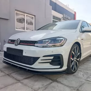 Front Spoiler suitable for VW Golf VII (7.5) 17-20 GTI Bumper Gloss Black from ABS Plastic A Quality-image-6331120