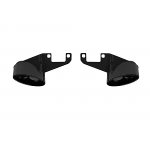 Diffuser RSQ7 type with black exhaust tips suitable for rear S line bumper on Audi Q7 2020-2023-image-6332861